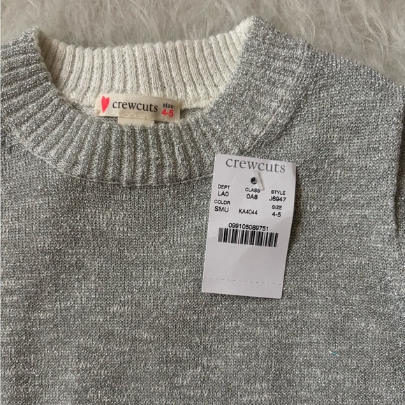 Crewcuts Shimmery Gray Knit Pullover - Picture 2 of 2